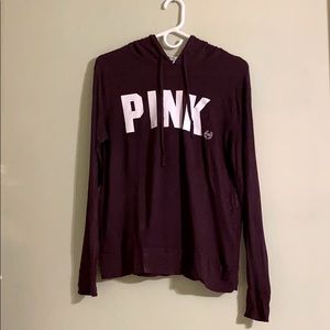 PINK maroon long sleeve with a hood